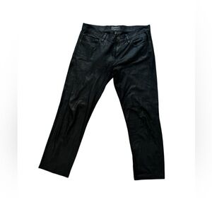 Current/Elliott The Boyfriend Leather Jet Black Jeans Sz.27